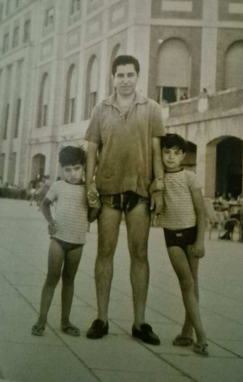 Federico Cordoni Hermano de Zulema con sus hijos